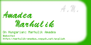 amadea marhulik business card